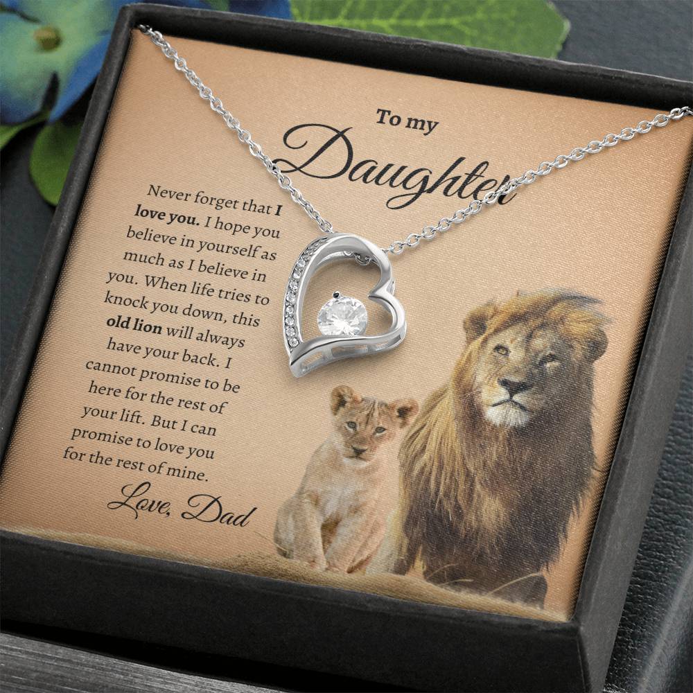 To My Daughter Necklace (Heart Pendant)