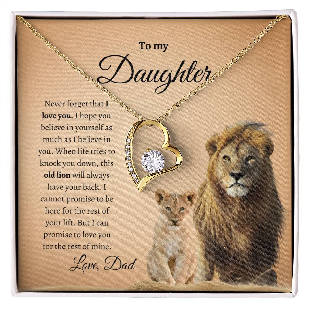 To My Daughter Necklace (Heart Pendant)