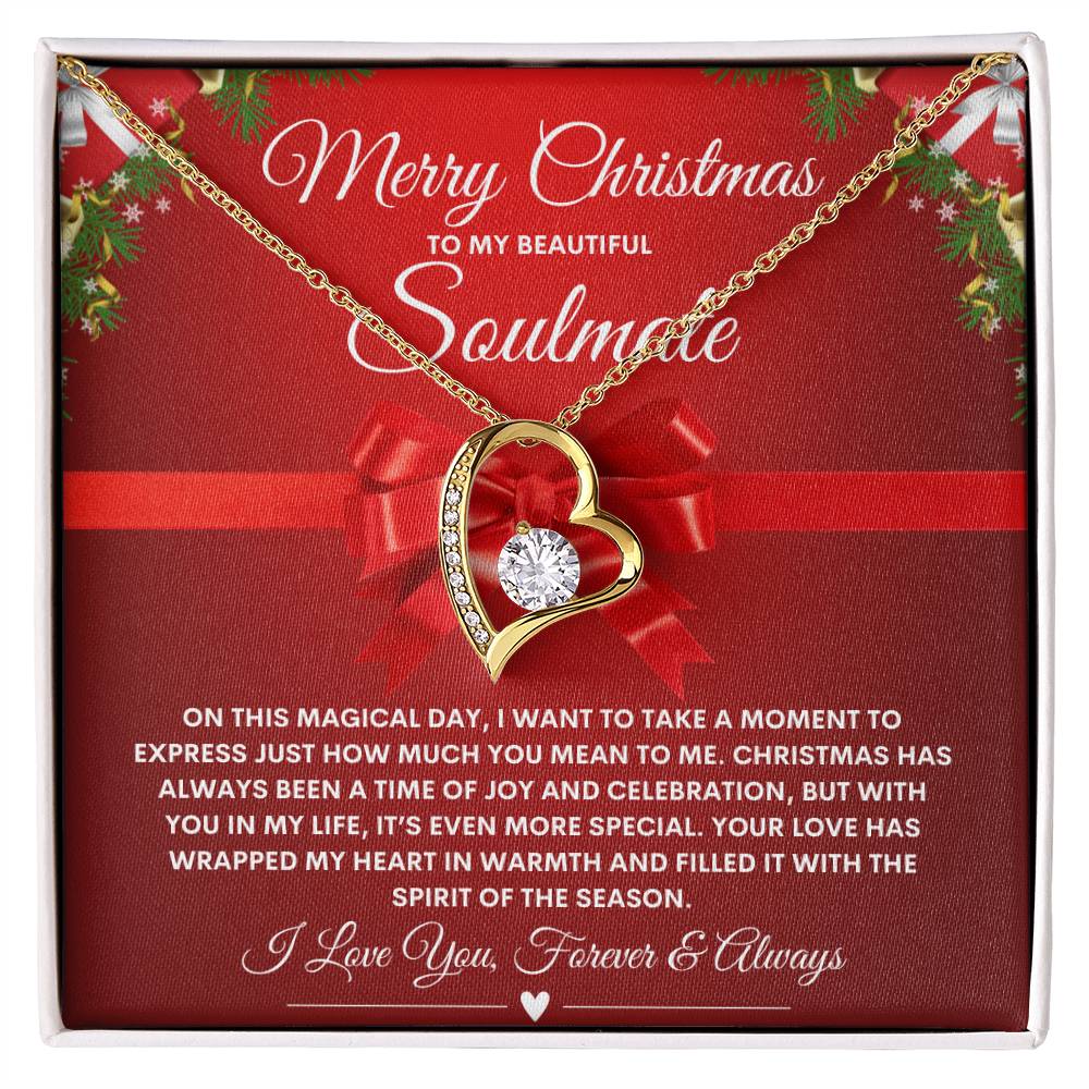 To My Soulmate Necklace RED (Heart Pendant)