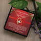 To My Goddaughter Necklace RED (Heart Pendant)