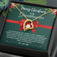 Grandpa To Granddaughter Necklace GREEN (Heart Pendant)